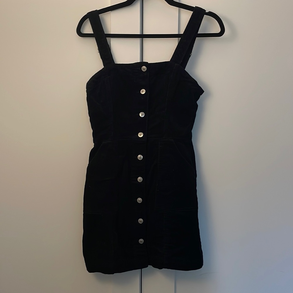 Black corduroy dress